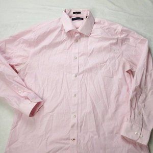 Tommy Hilfiger Slim Fit Non Iron Button Shirt Mens Size Large Pink Long Sleeve